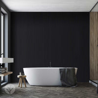 WVH® Acoustic Slat Colour Wall Panels 240cm x 64cm Black Colour Acoustic Slat Wall Panels