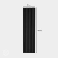 WVH® Acoustic Slat Colour Wall Panels 240cm x 64cm Black Colour Acoustic Slat Wall Panels