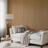 WVH® Acoustic Slat Wood Wall Panels Natural Oak Grey Felt Acoustic Slat Wood Wall Panels